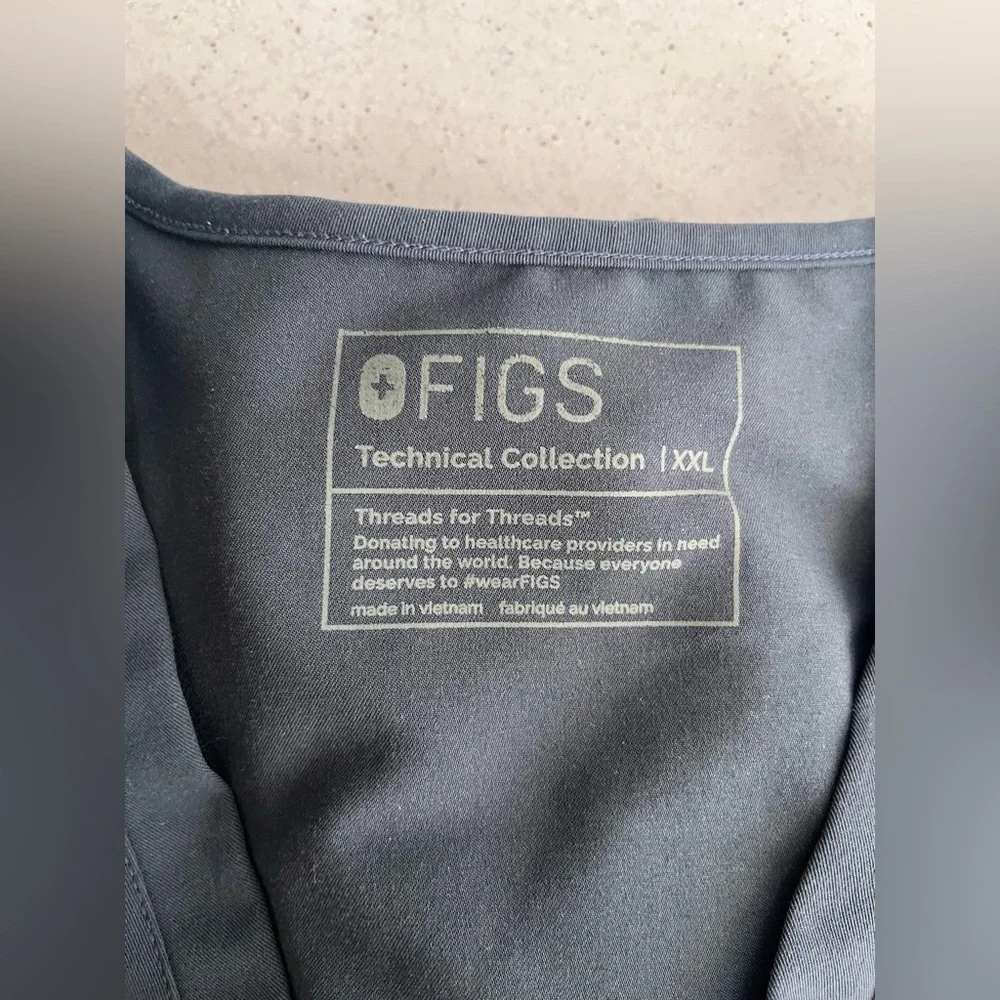 FIGS Zamora Scrub Set Jogger Pants & Shirt Top Night Sky Blue Women 2XL Medical - Picture 5 of 16